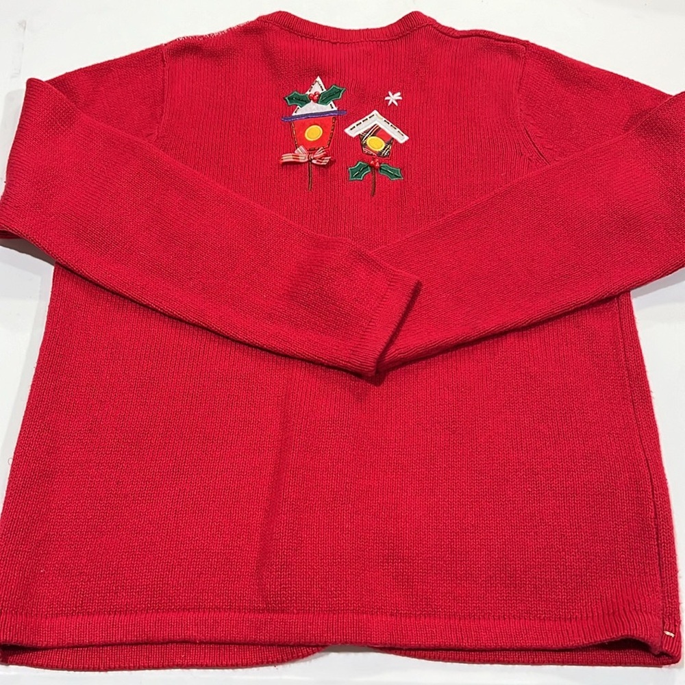 White Stag - L, red/blue, holiday, snowman sweater - Picture 2 of 11